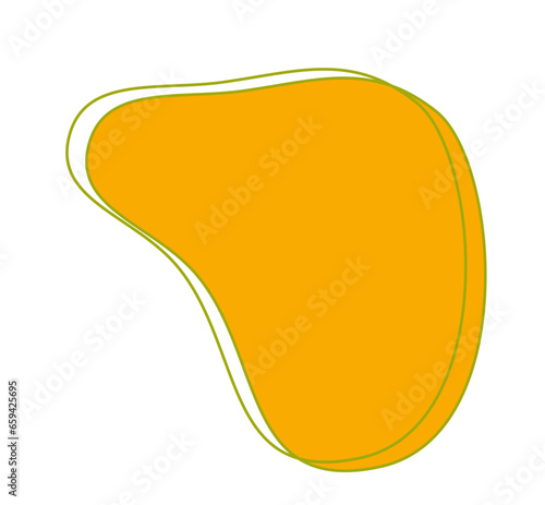 Organic blob shape element - minimalist outline

