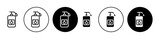 Liquid soap bottle Line Icon Set. Hand pump lotion vector symbol for UI designs.