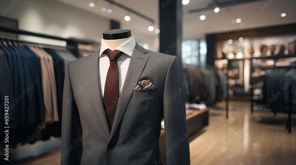 Fototapeta premium A Classic Suit in a Clothing Store
