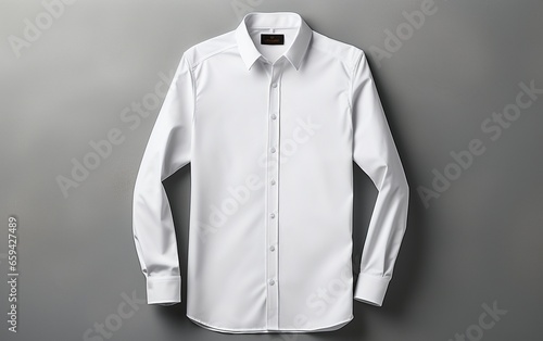 Dress shirt, White dress shirt isolated on white background.