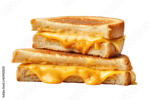 Grilled Cheese isolated on transparent background, Generative Ai