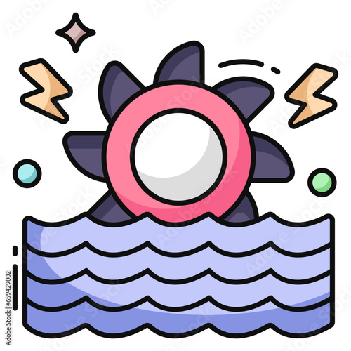 Modern design icon of water power