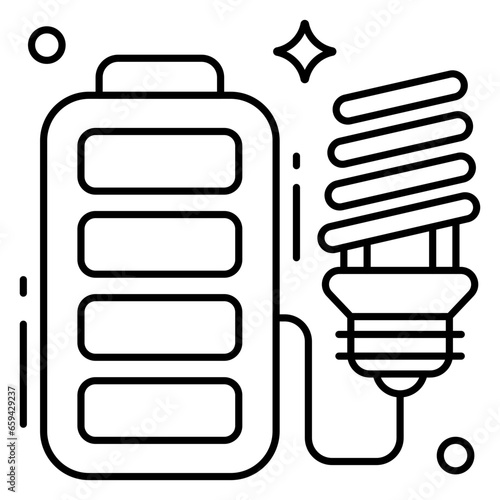 Creative design icon of led light