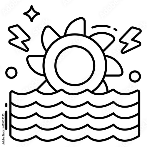 Modern design icon of water power