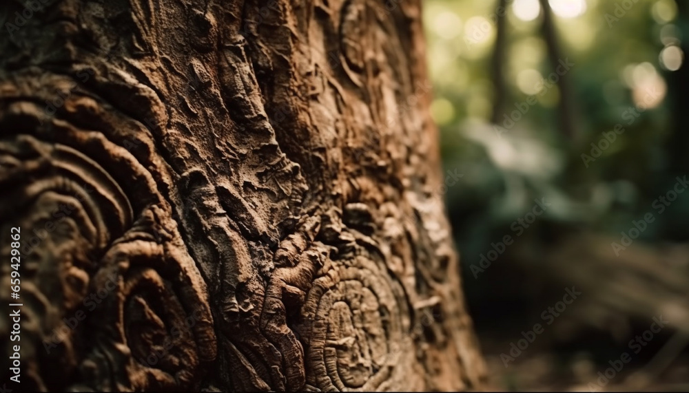 Ancient tree trunk, weathered and rough backdrop generated by AI Ancient tree trunk, weathered and rough backdrop generated by AI