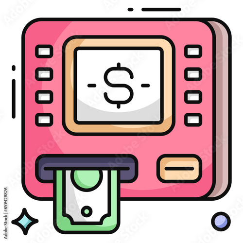 Perfect design icon of atm withdrawal