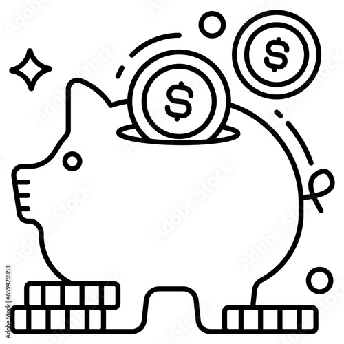 Modern design icon of piggy bank