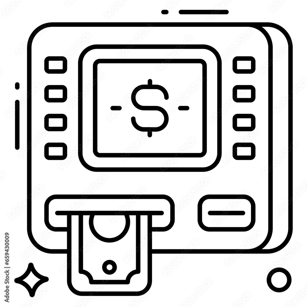 Perfect design icon of atm withdrawal Perfect design icon of atm withdrawal