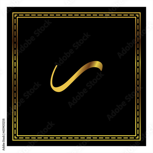 Arabic Alphabet Thuluth golden style with golden border Arabic Alphabet, Red Urdu typography design fonts