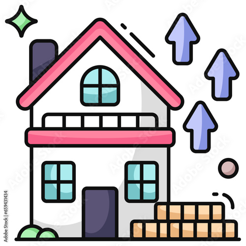 A premium design icon of real estate value 