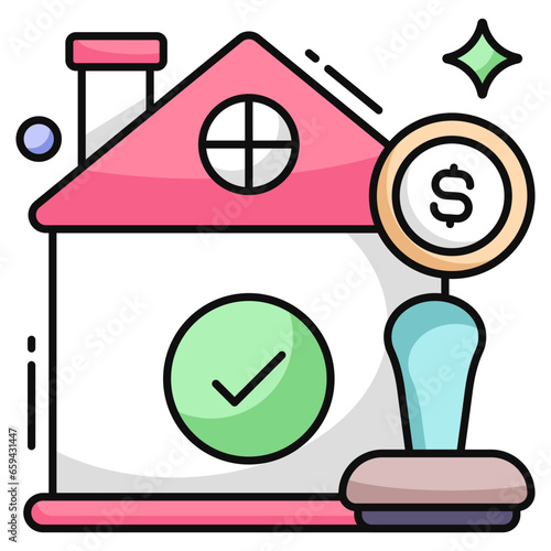 An icon design of authorized housing loan