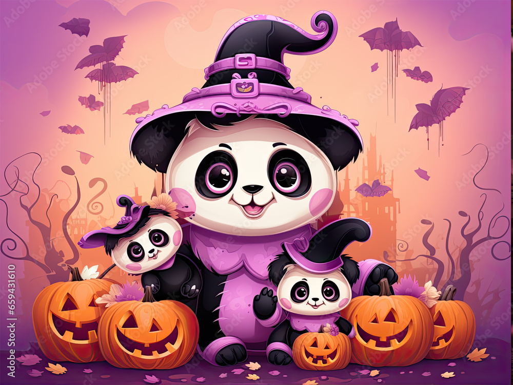 Halloween Pandas
