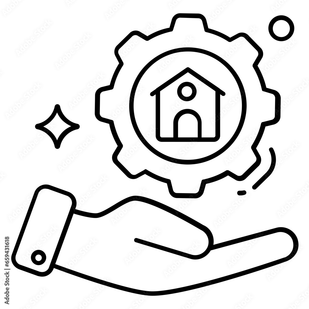 An icon design of home management An icon design of home management