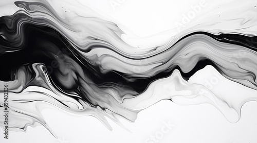 black and white alcohol ink marbling raster background