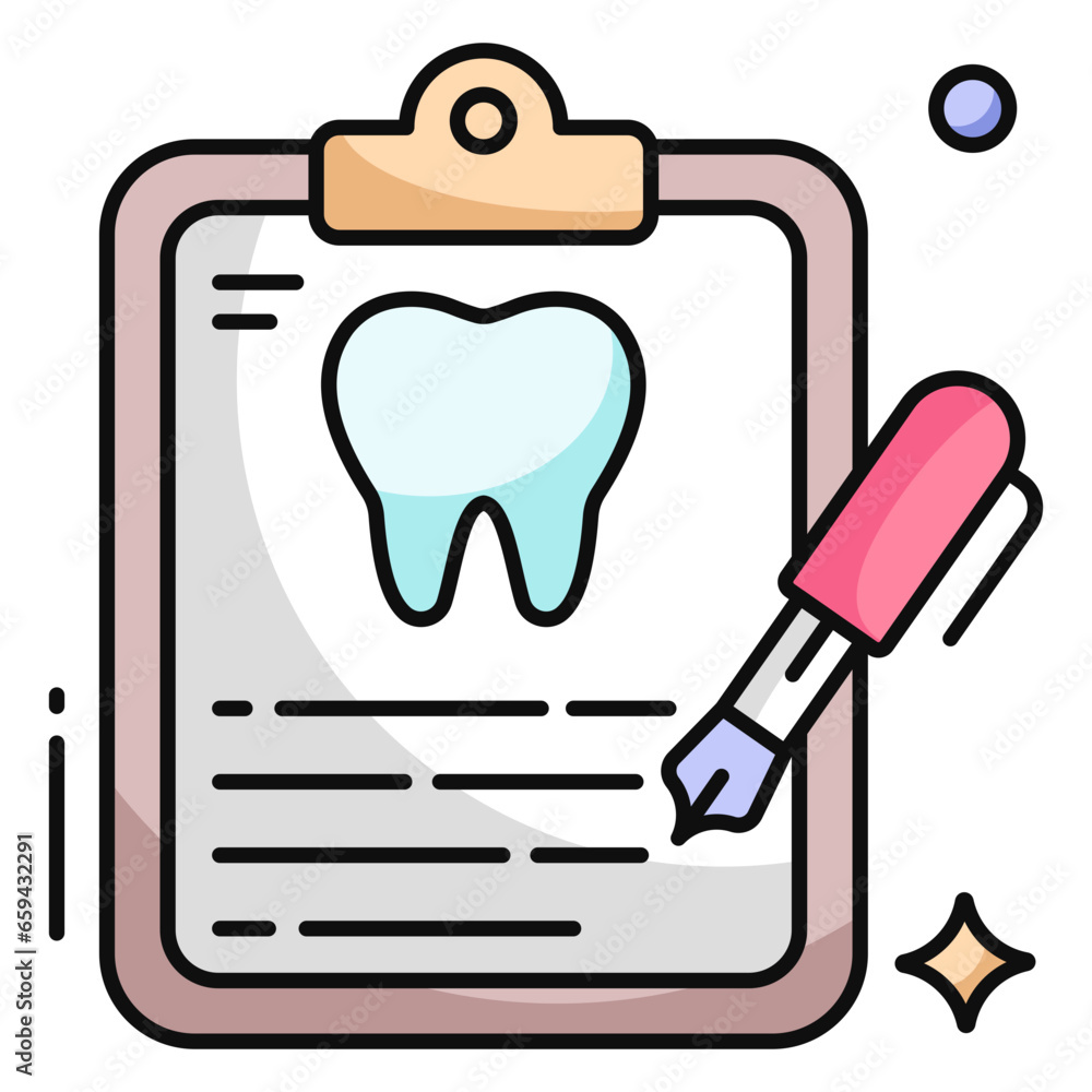 Modern design icon of dental prescription