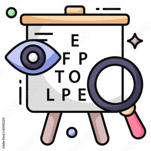Modern design icon of eye test