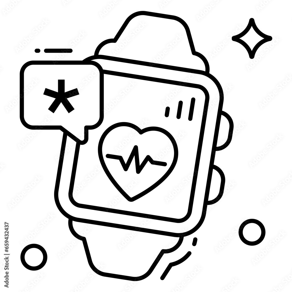 Modern design icon of fitness tracker Modern design icon of fitness tracker