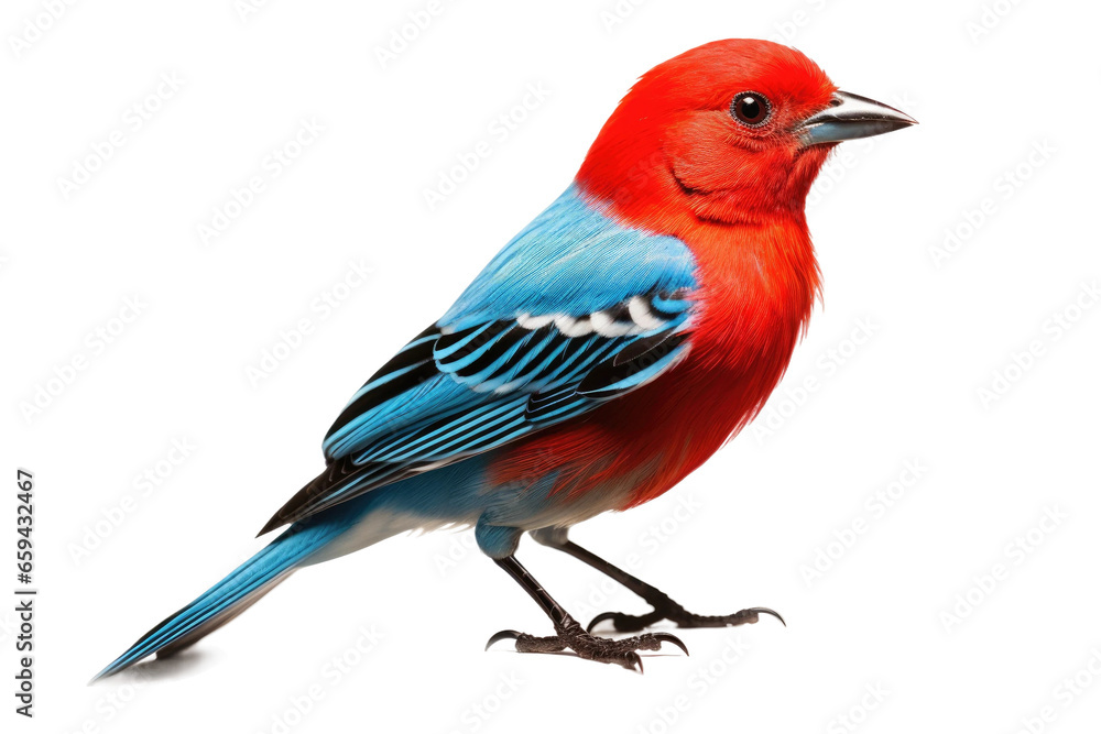 Tanager isolated on transparent background, Generative Ai