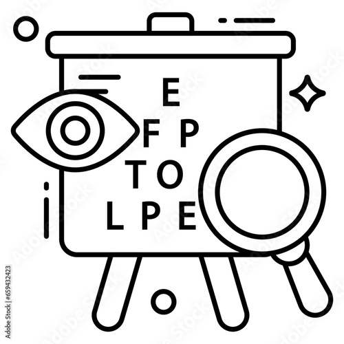Modern design icon of eye test