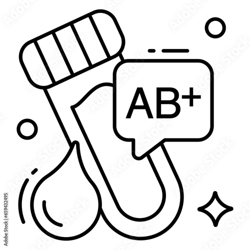 Modern design icon of ab blood tube