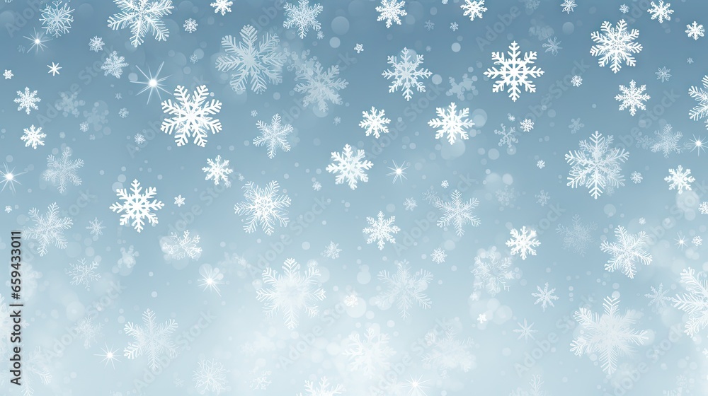 a blue background with white snowflakes on the top. generative ai a blue background with white snowflakes on the top. generative ai
