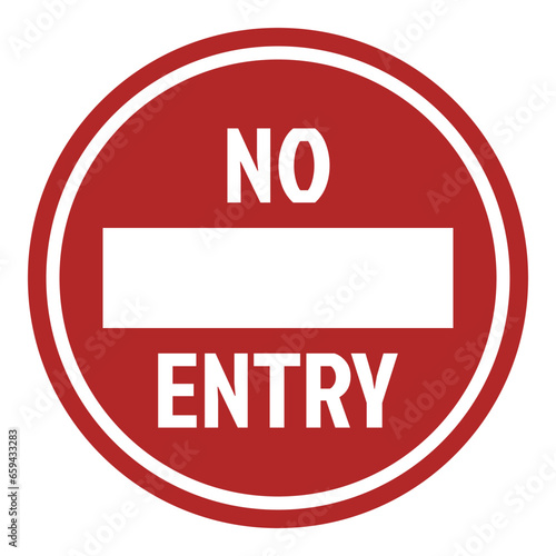 traffic sign icon stop sign, no access symbol. vector isolated on white background. modern and simple design.