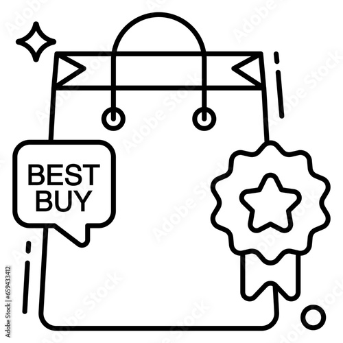 Trendy vector design of best buy product 