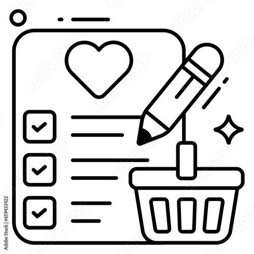 Perfect design icon of wishlist 