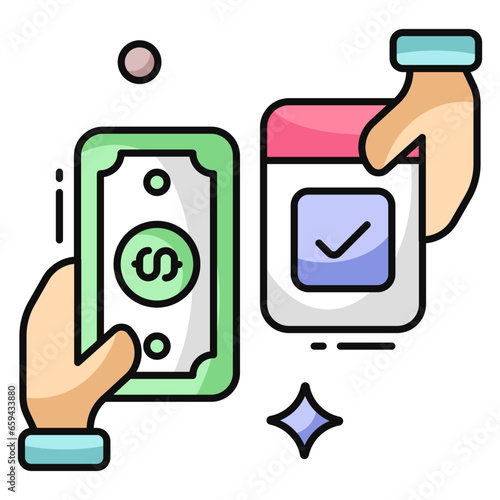 Editable design icon of illegal vote