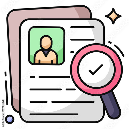 Editable design icon of search candidate 