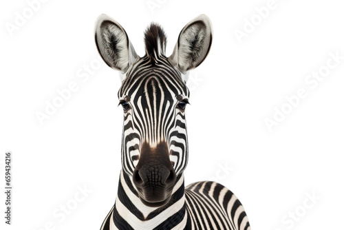 Zebra isolated on transparent background, Generative Ai