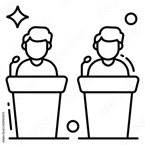 Perfect design icon of politician speech 