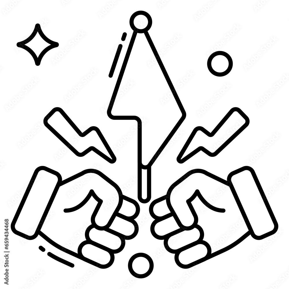 A unique design icon of conflict A unique design icon of conflict