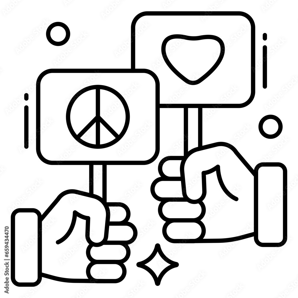 Trendy design icon of placards Trendy design icon of placards