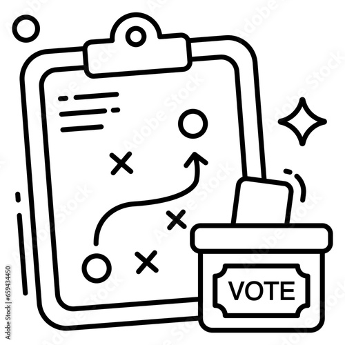 Trendy design icon of vote strategy 