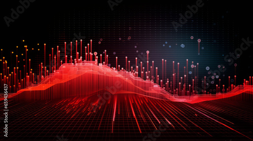 Abstract modern red technology background wallpaper design