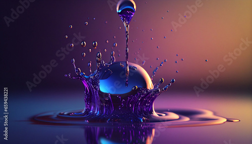 Wallpaper Mural water drop falling into water Torontodigital.ca