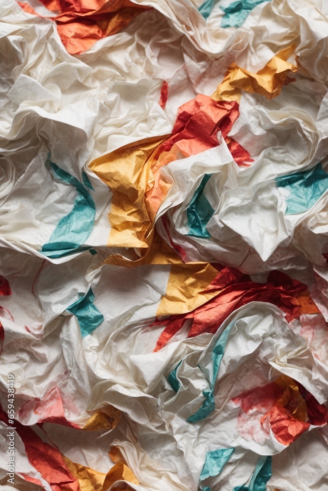 Colorful crumpled paper as background. Colorful crumpled paper as background.