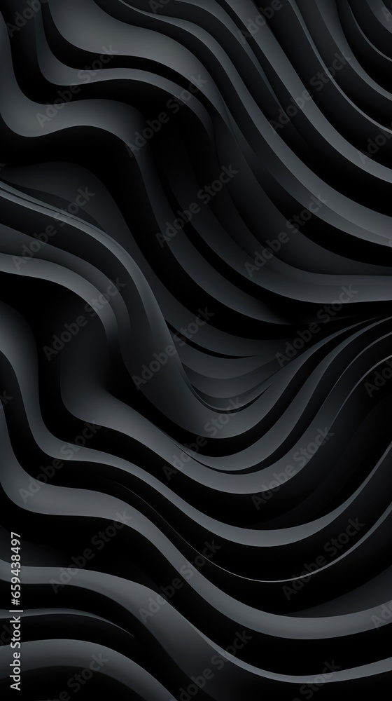 Black waves abstract background design. Black Friday Sale concept. Modern premium wavy texture for banner, business backdrop. Luxurious shiny elegant wave illustration. Black waves abstract background design. Black Friday Sale concept. Modern premium wavy texture for banner, business backdrop. Luxurious shiny elegant wave illustration.