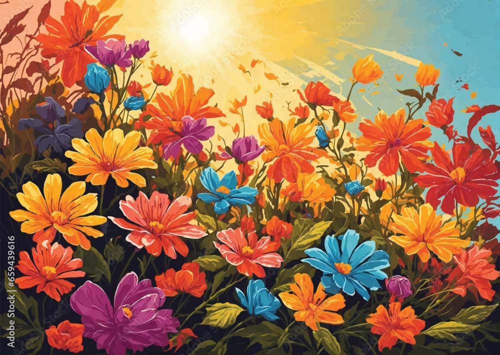colorful flowers colorful flowers