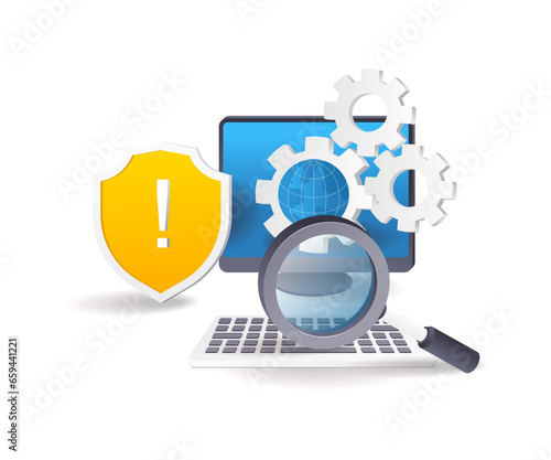 Look for computer security system problems