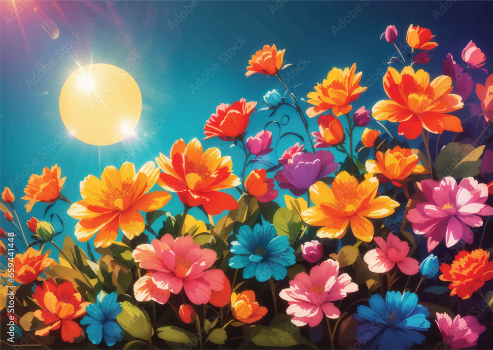 colorful flowers colorful flowers
