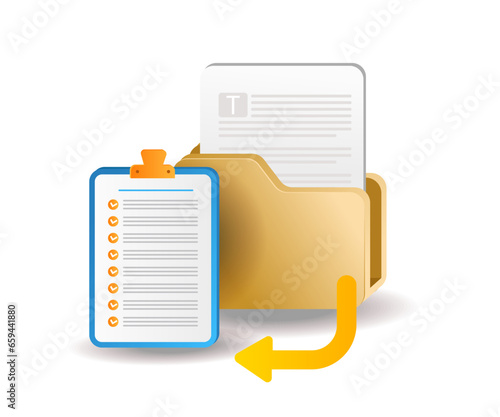 Checklist data folder concept illustration