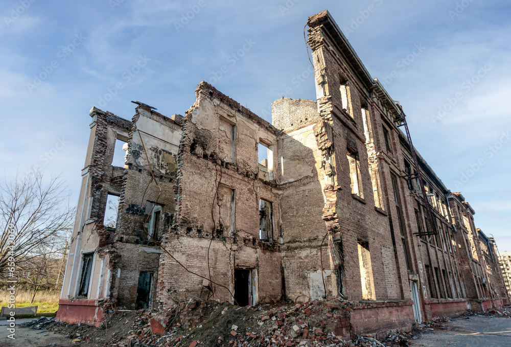 destroyed and burned houses in the city Russia Ukraine war destroyed and burned houses in the city Russia Ukraine war