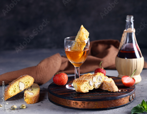 Italian biscotti cantucci cookies for dessert