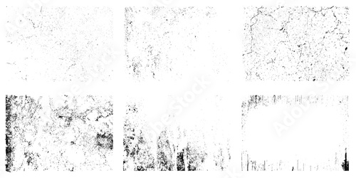 Wallpaper Mural Set of grunge textures.Vector distress overlay textures. Torontodigital.ca