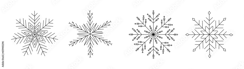 Snow. Snowflake- vector icons. Snowflakes template. Snowflake different shape. Winter concept. Vector illustration. Snow. Snowflake- vector icons. Snowflakes template. Snowflake different shape. Winter concept. Vector illustration.