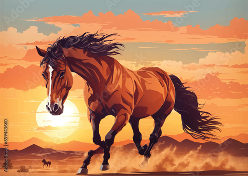 happy horse vector