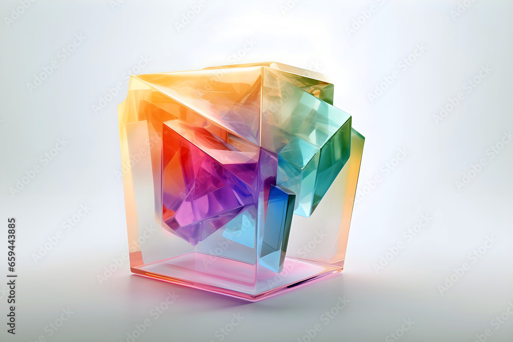 abstract background of translucent colorful cubes. Generative AI.
abstract background of translucent colorful cubes. Generative AI.