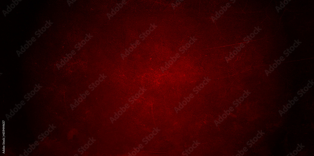 Fototapeta premium Abstract Red Grunge Wall Texture Background. Dark Edge Red Grunge. Vector